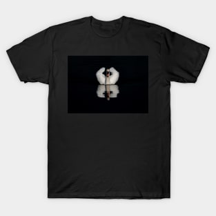 Swan on Black T-Shirt